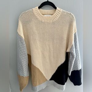 Crew Neck Colorblock Sweater